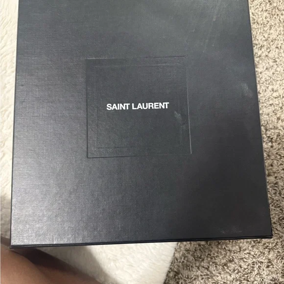 Yves Saint Laurent Glossy Black Heeled Boots - Picture 7 of 7